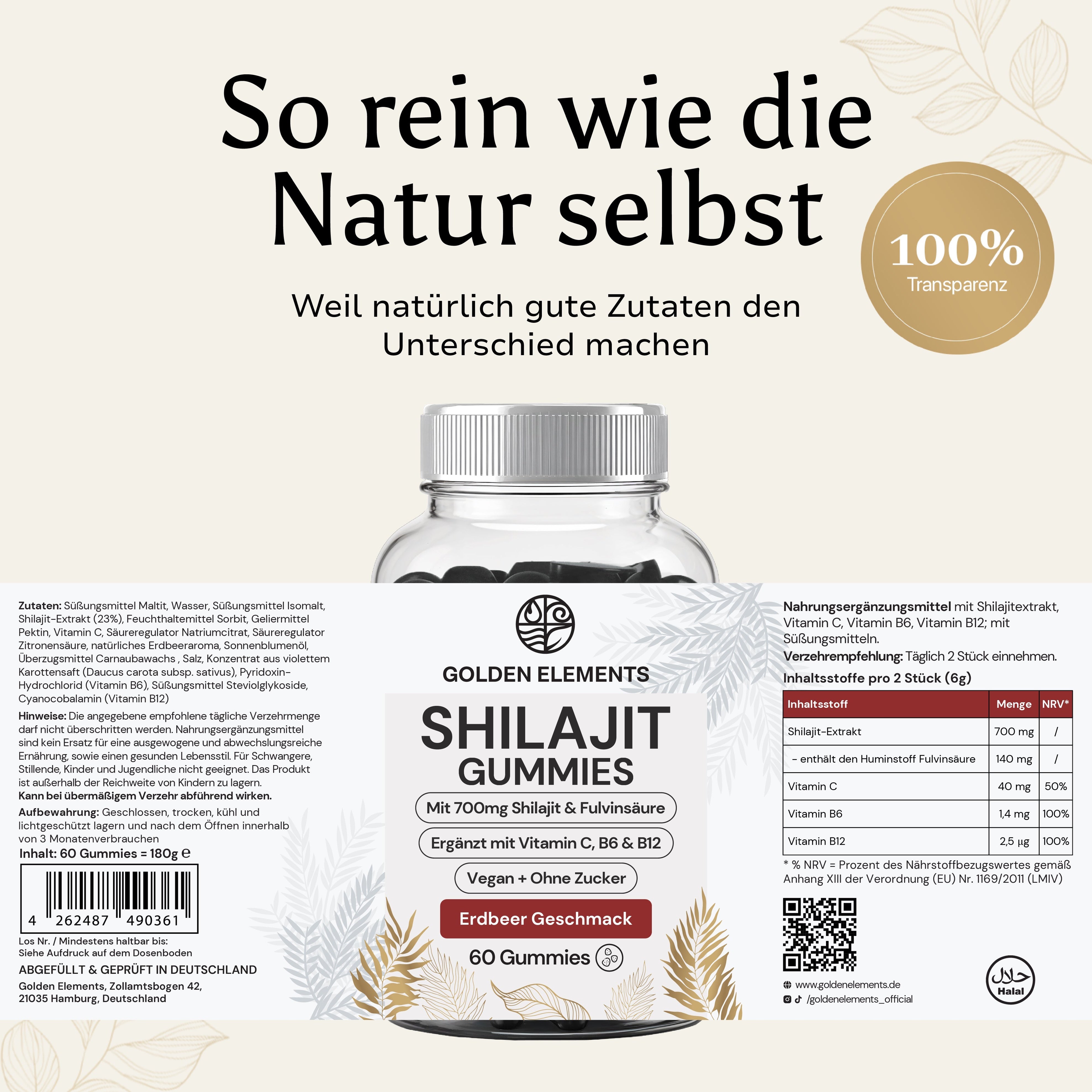 Shilajit Gummies: Zutaten, Verzehrempfehlung und Nährwertangaben